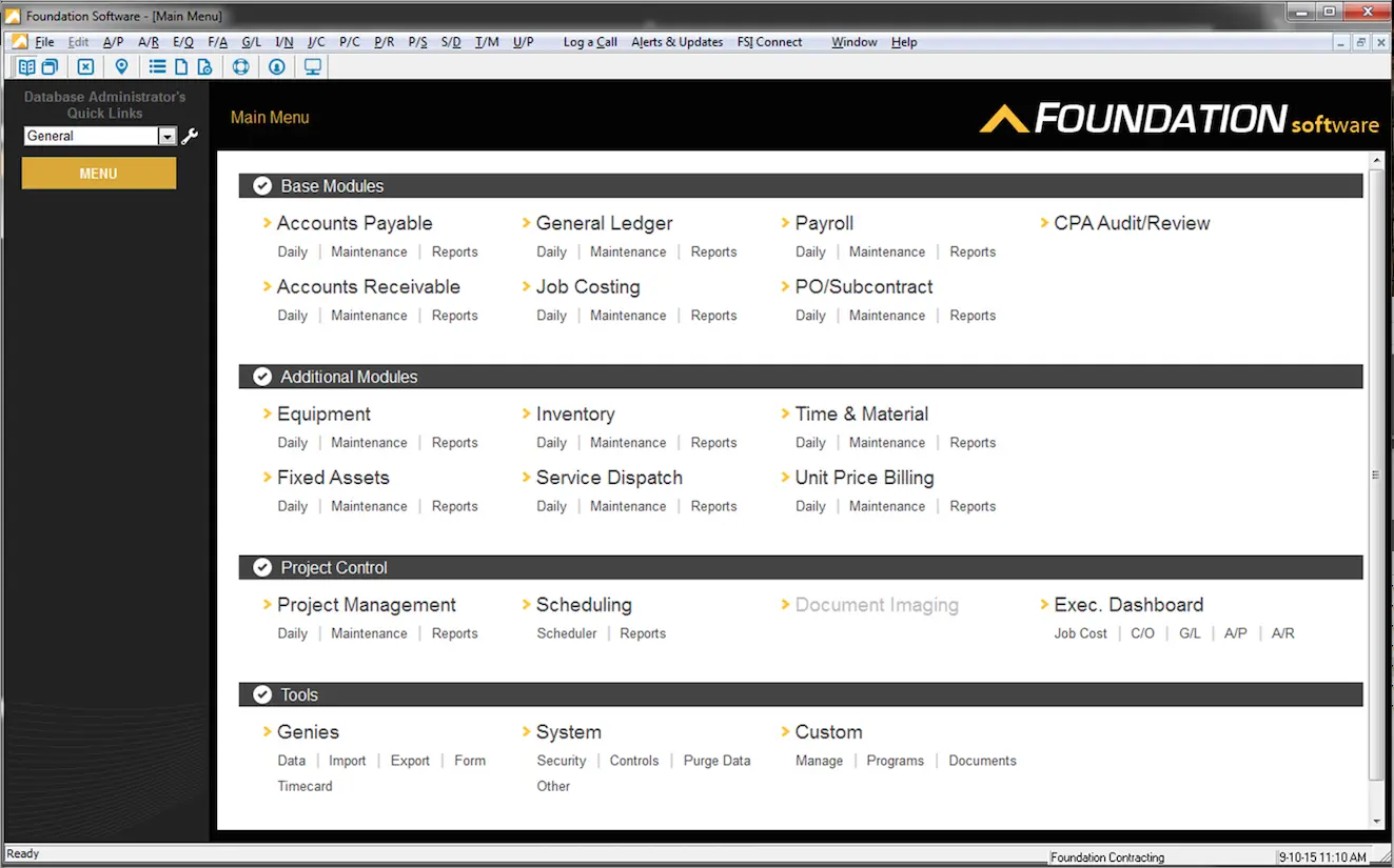 foundation construction accounting software