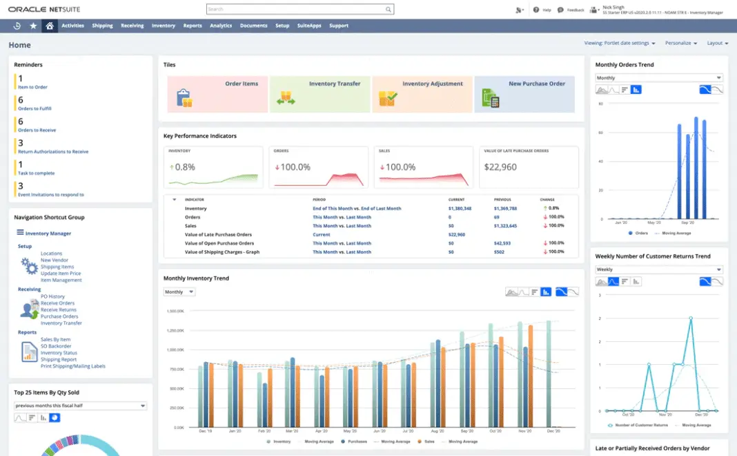 NetSuite Inventory Softwware