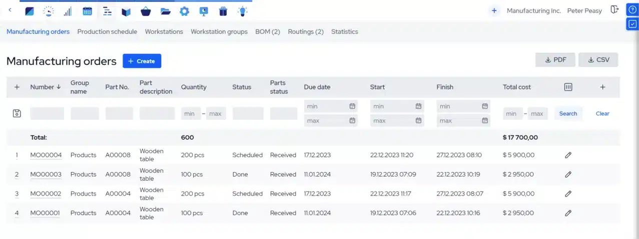 mrpeasy system software