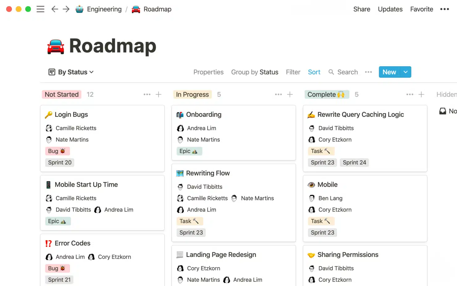 Notion Engineering Project Management Software