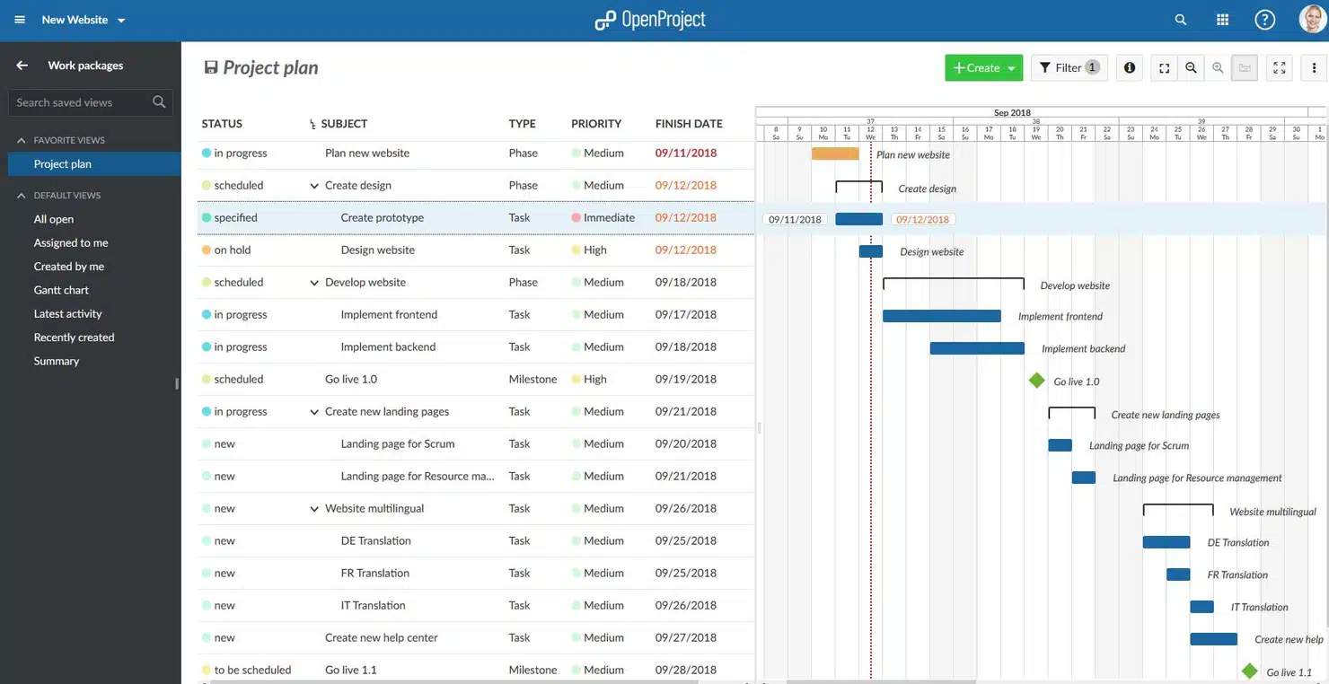 OpenProject Engineering Project Management Software