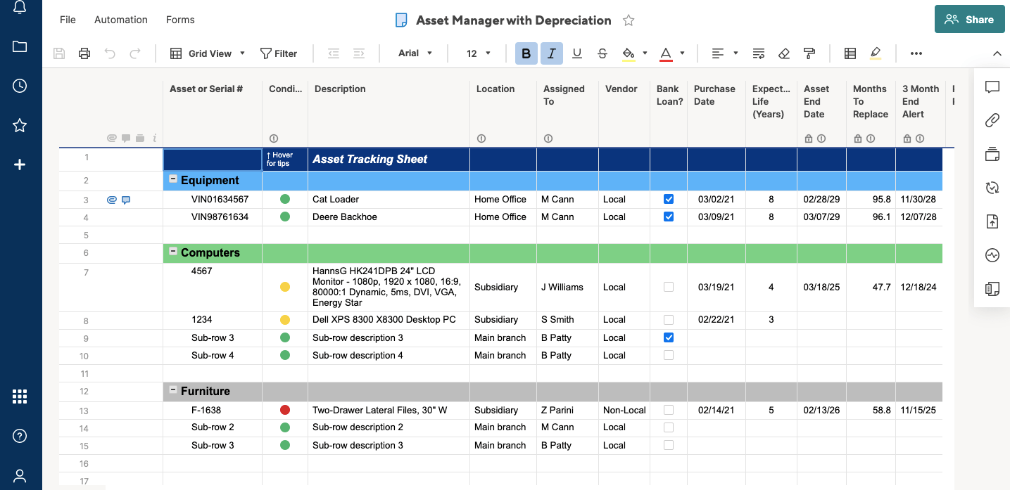 Smartsheet Engineering Project Management Software