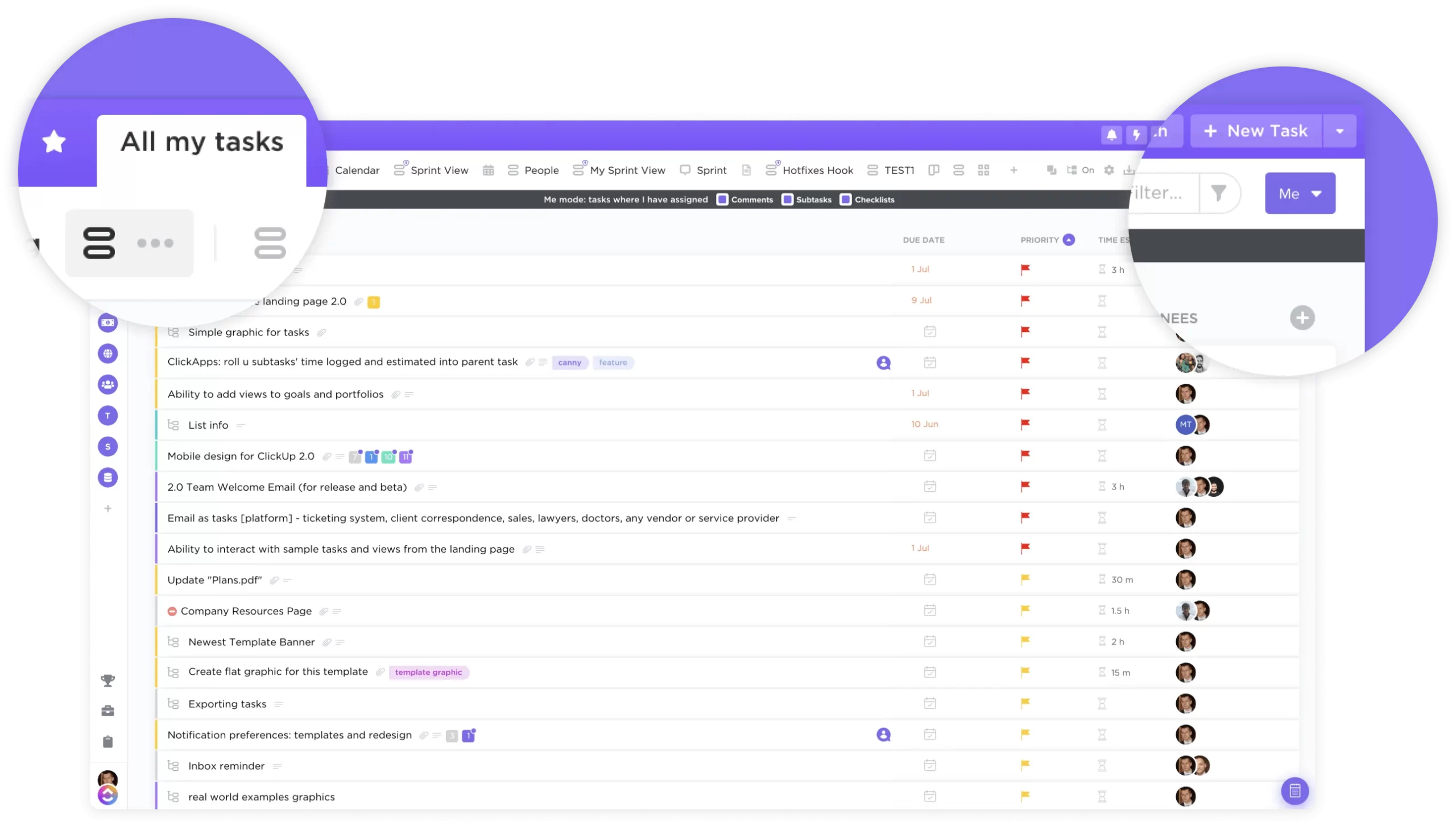 clickup product information management software