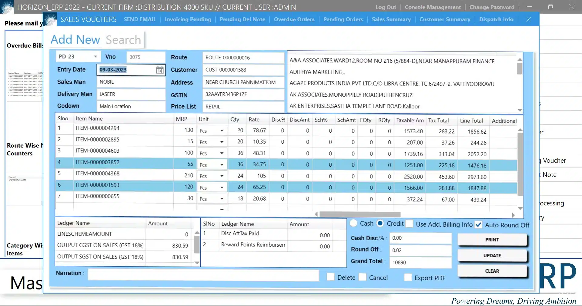 horizon invoicing software