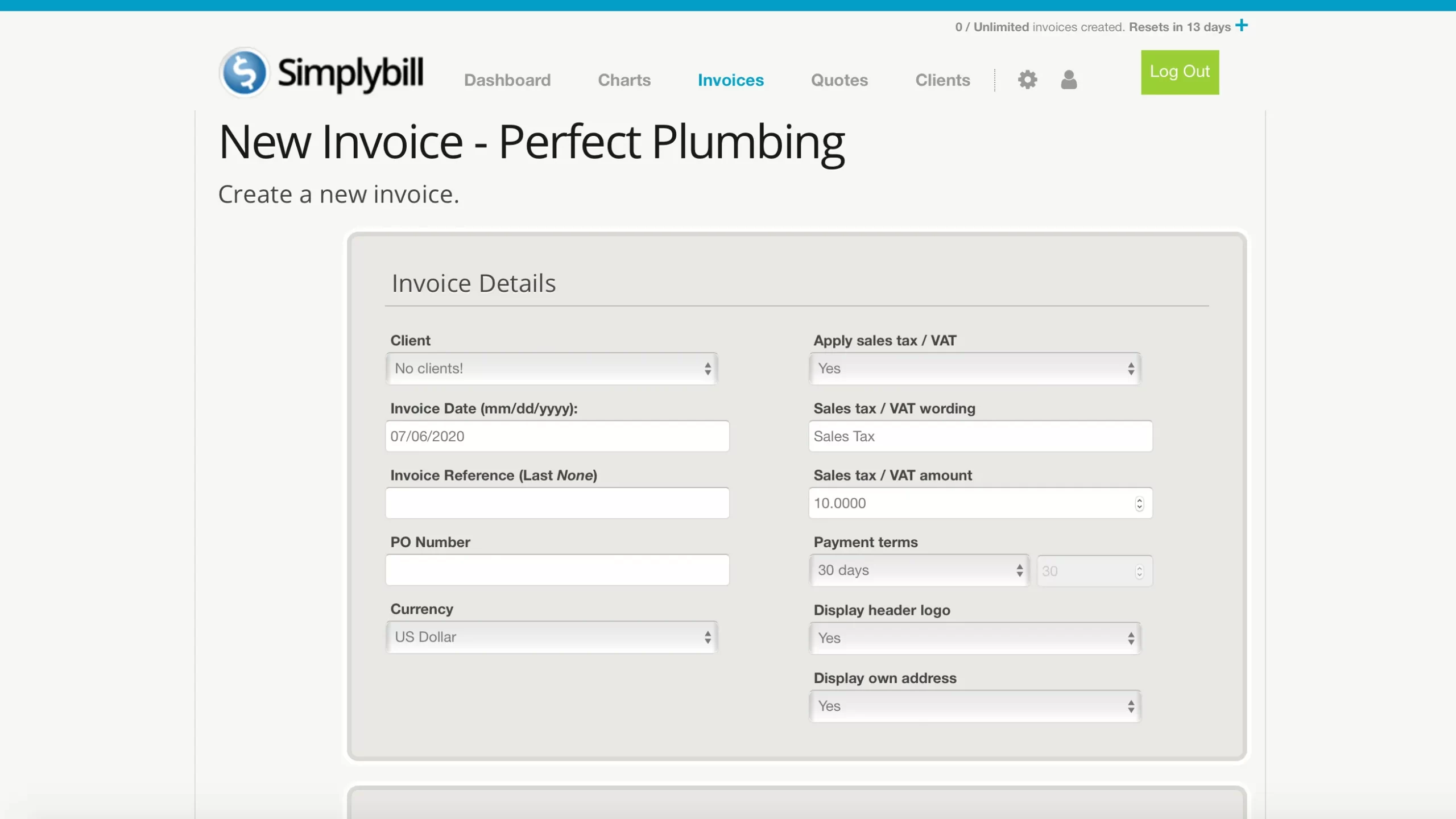 simplybill invoicing software