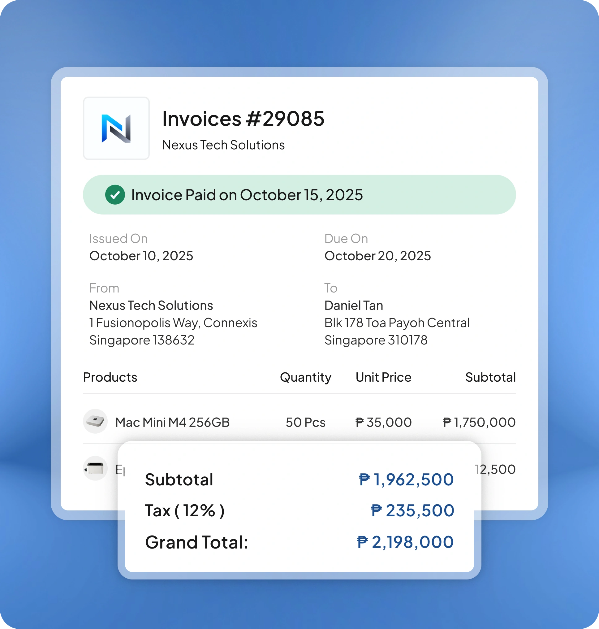 accounting software feature page HashMicro for Tax & Compliance