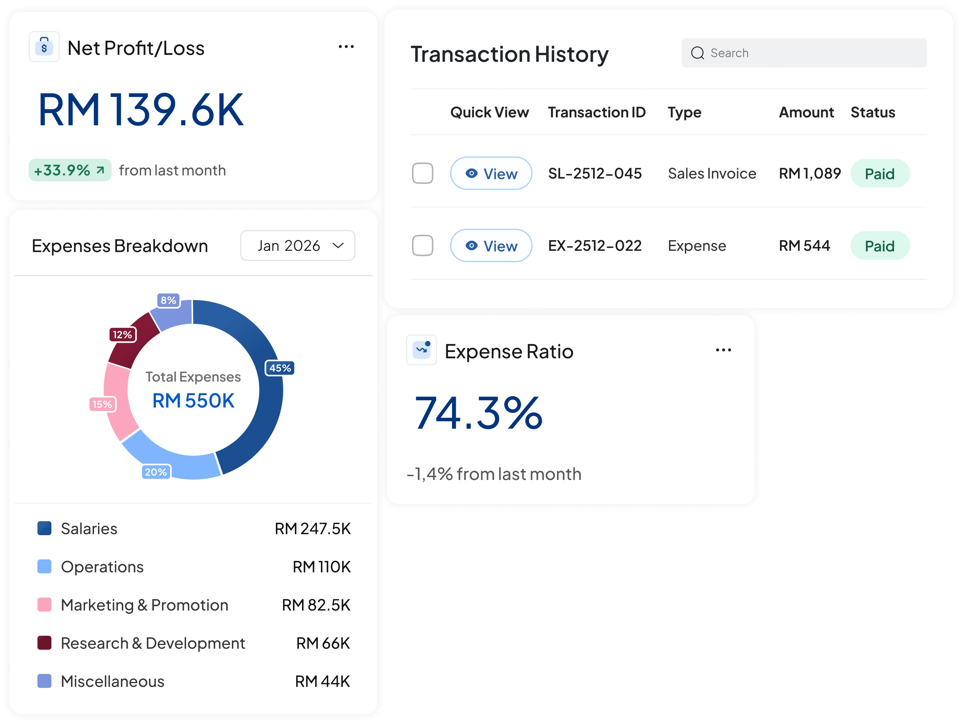 accounting software interface HashMicro
