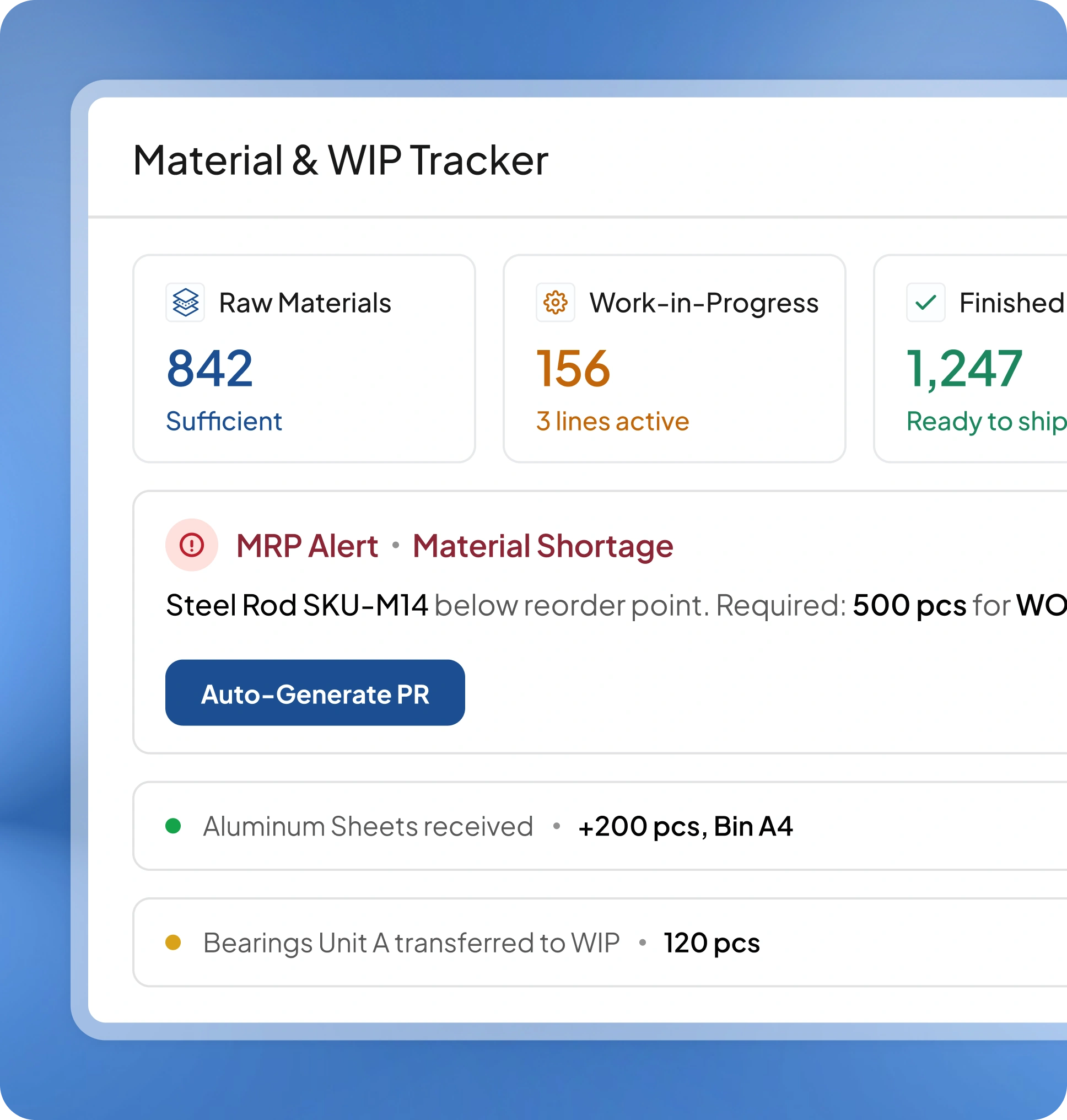 Inventory & Material Management feature preview