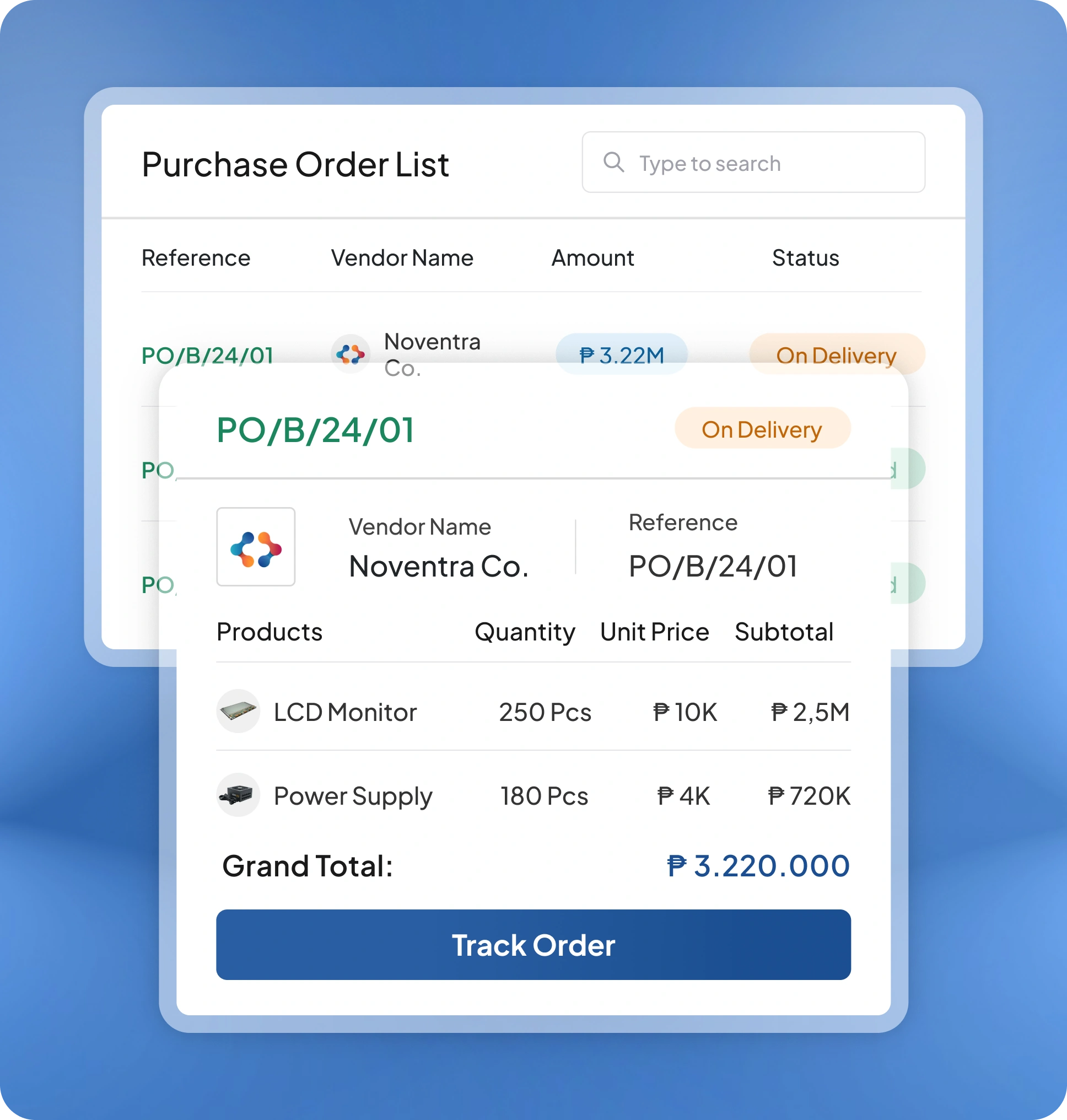 Purchase Order Management feature preview