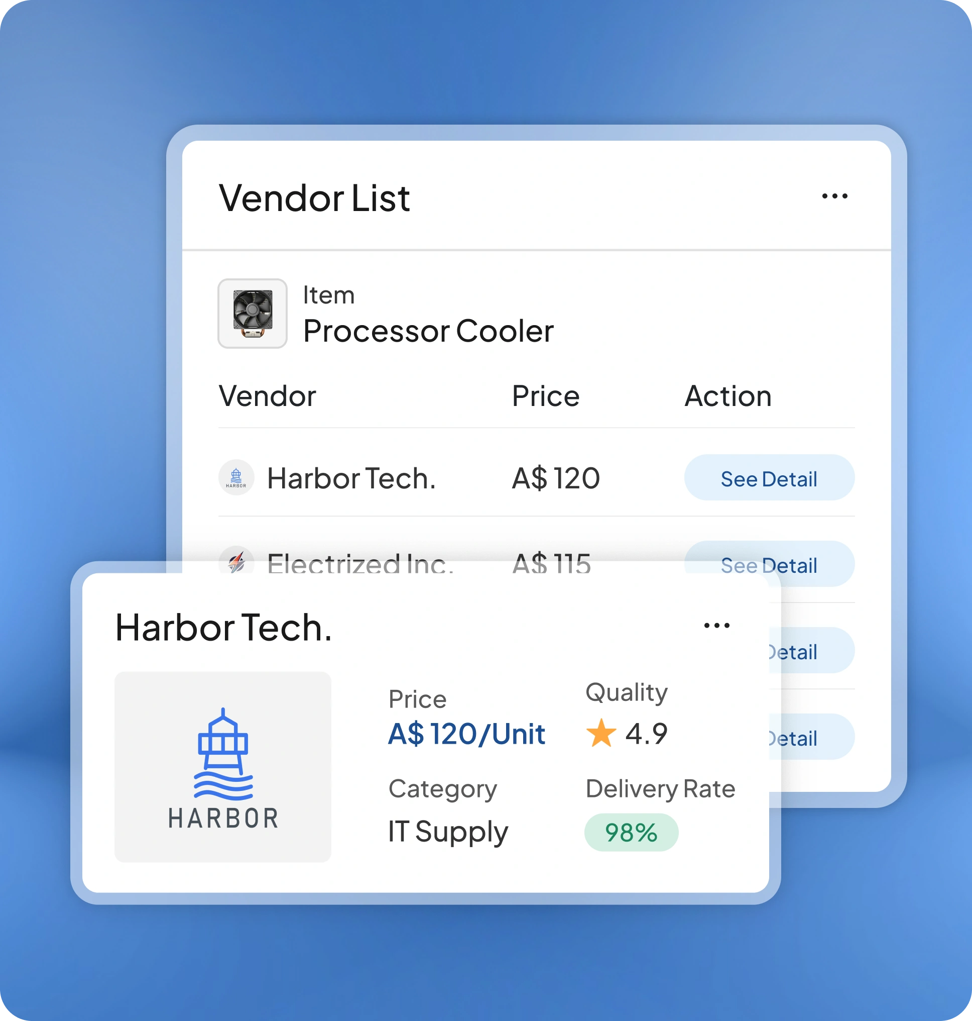 Vendor Management feature preview