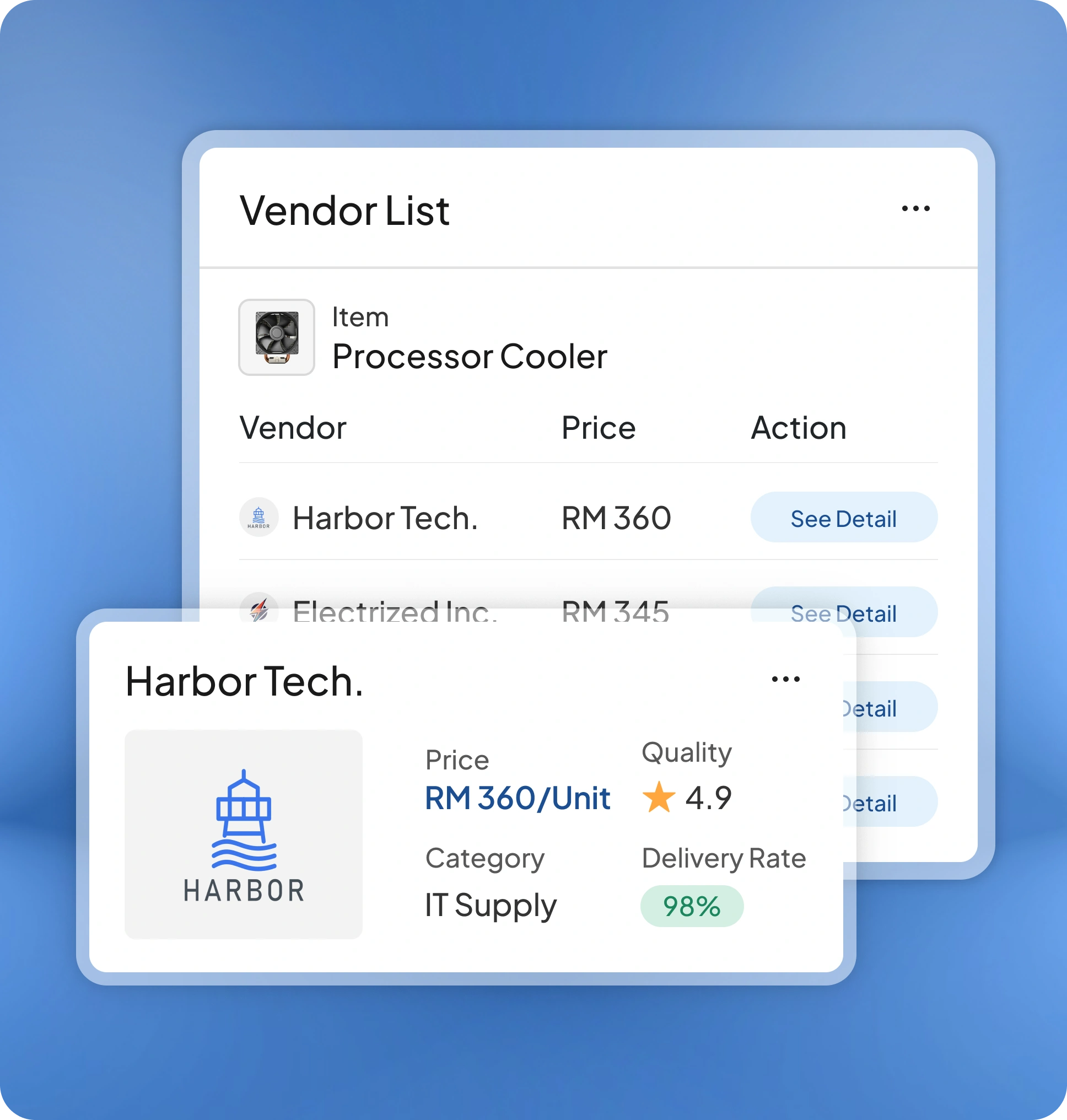 Vendor Management feature preview