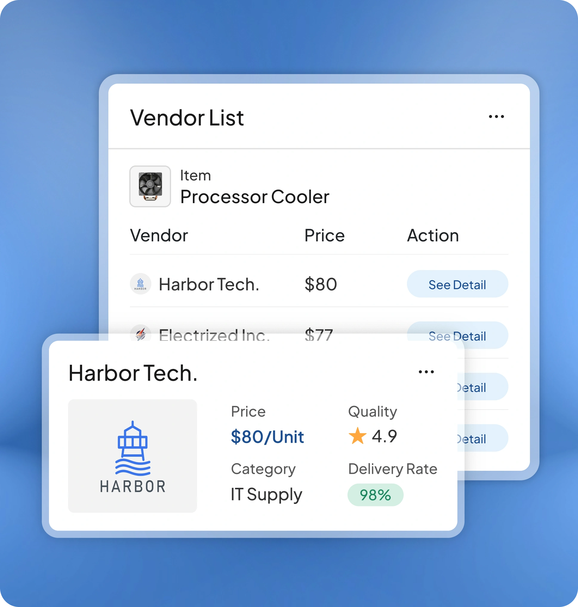 Vendor Management feature preview
