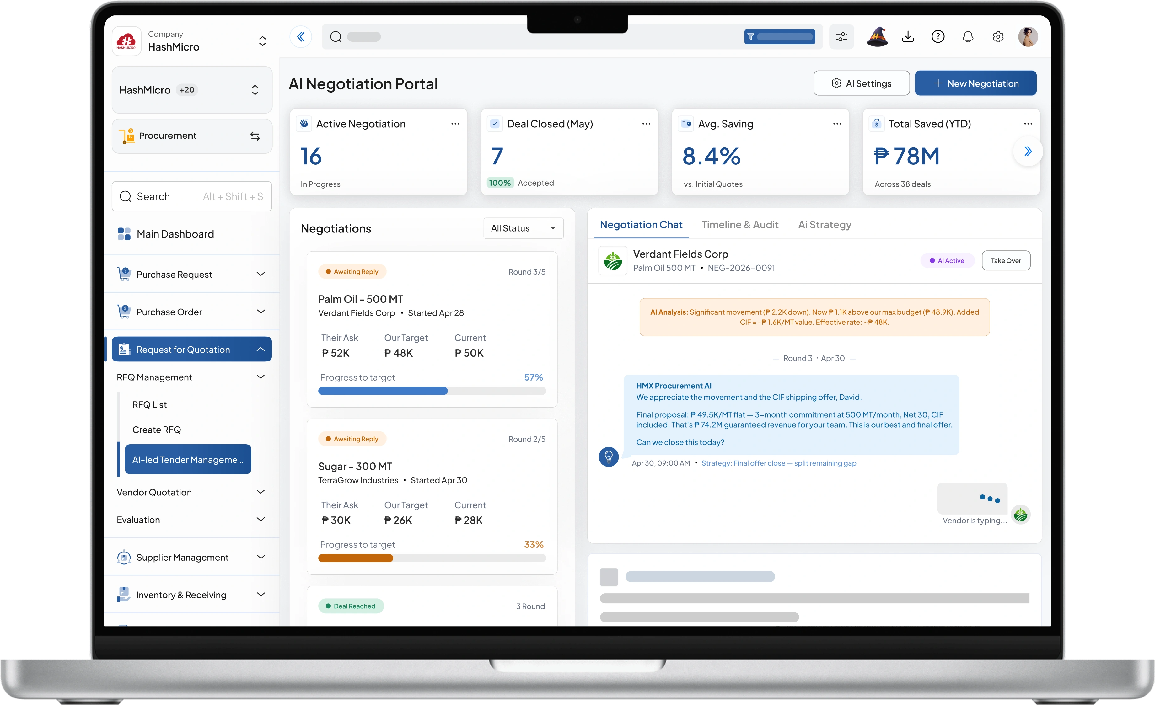 procurement software feature image for AI-Led Tender Management