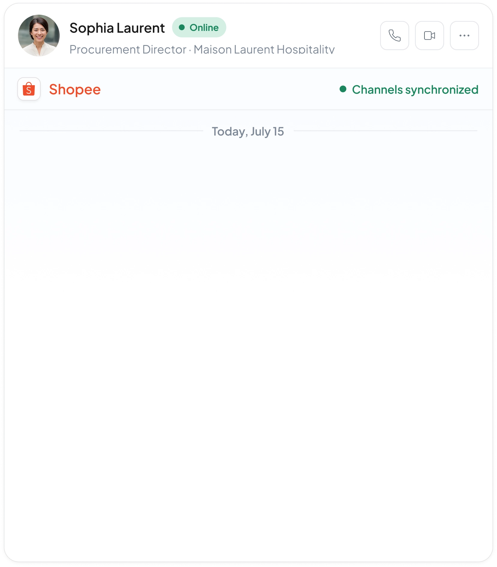 Dashboard Omnichannel Service Center dengan inbox terpadu, konteks pelanggan, dan rekomendasi tindakan AI