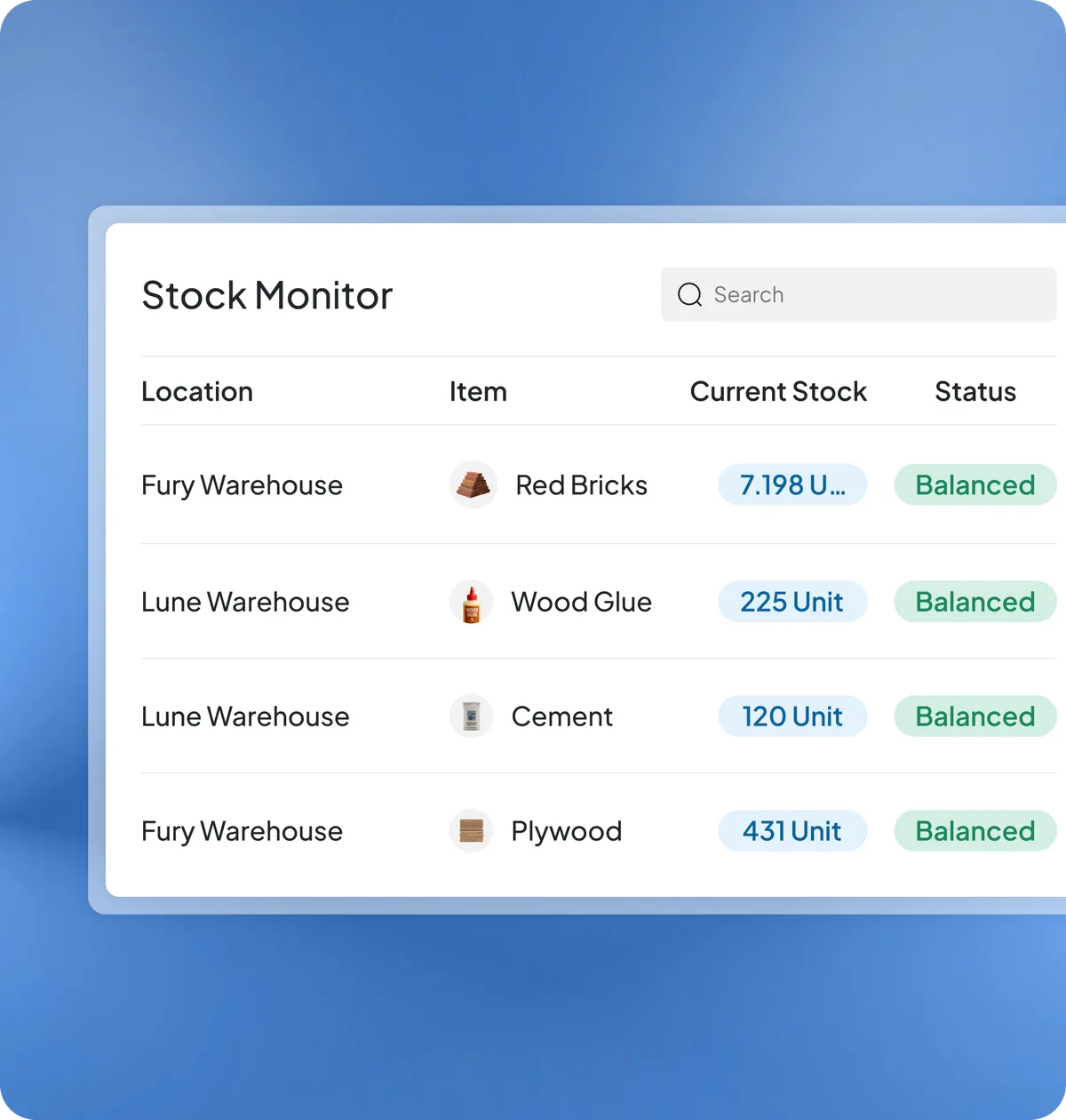Ketersedian Produk module preview