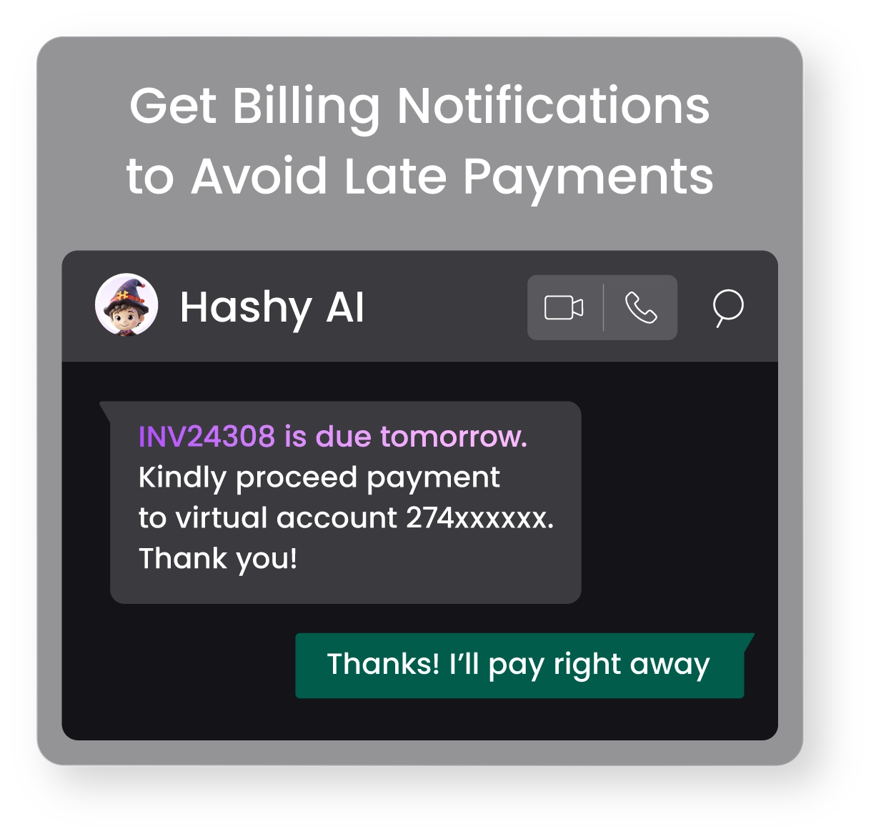 get billing notifications