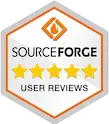 SourceForge user reviews badge