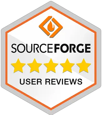 SourceForge user reviews badge