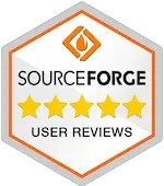 SourceForge user reviews badge