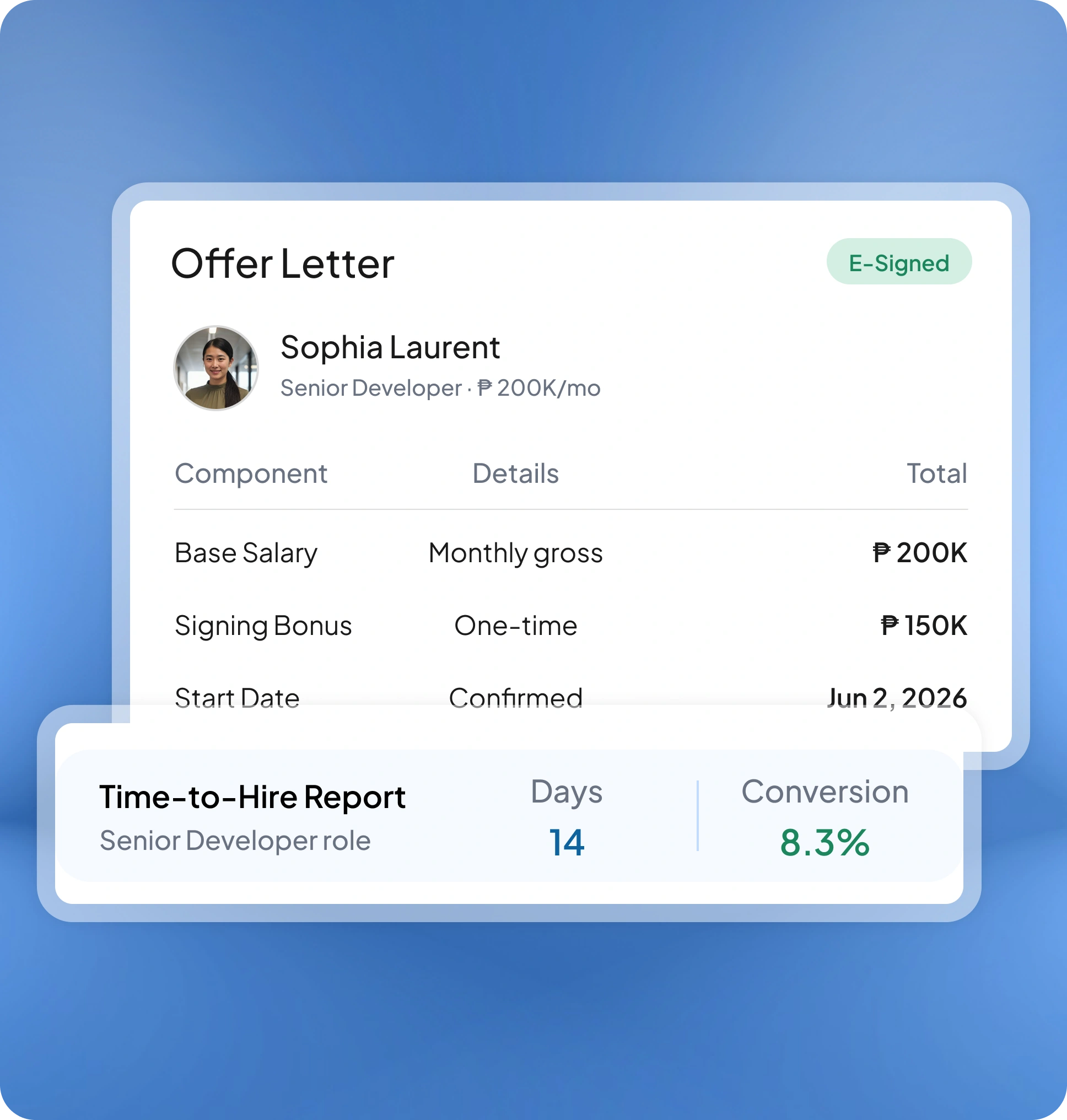 hr enrich software feature page HashMicro for Offer & Hiring Workflow