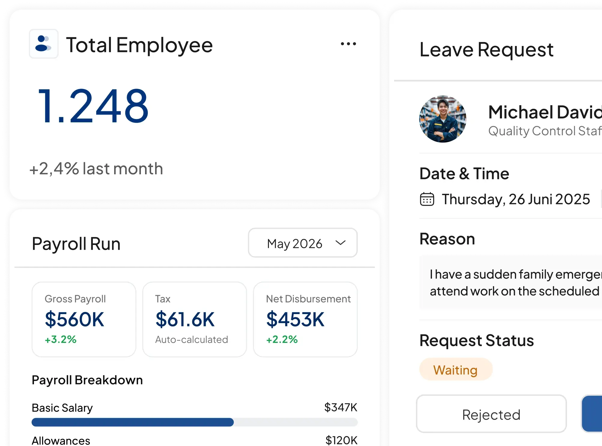 hr essential software interface HashMicro