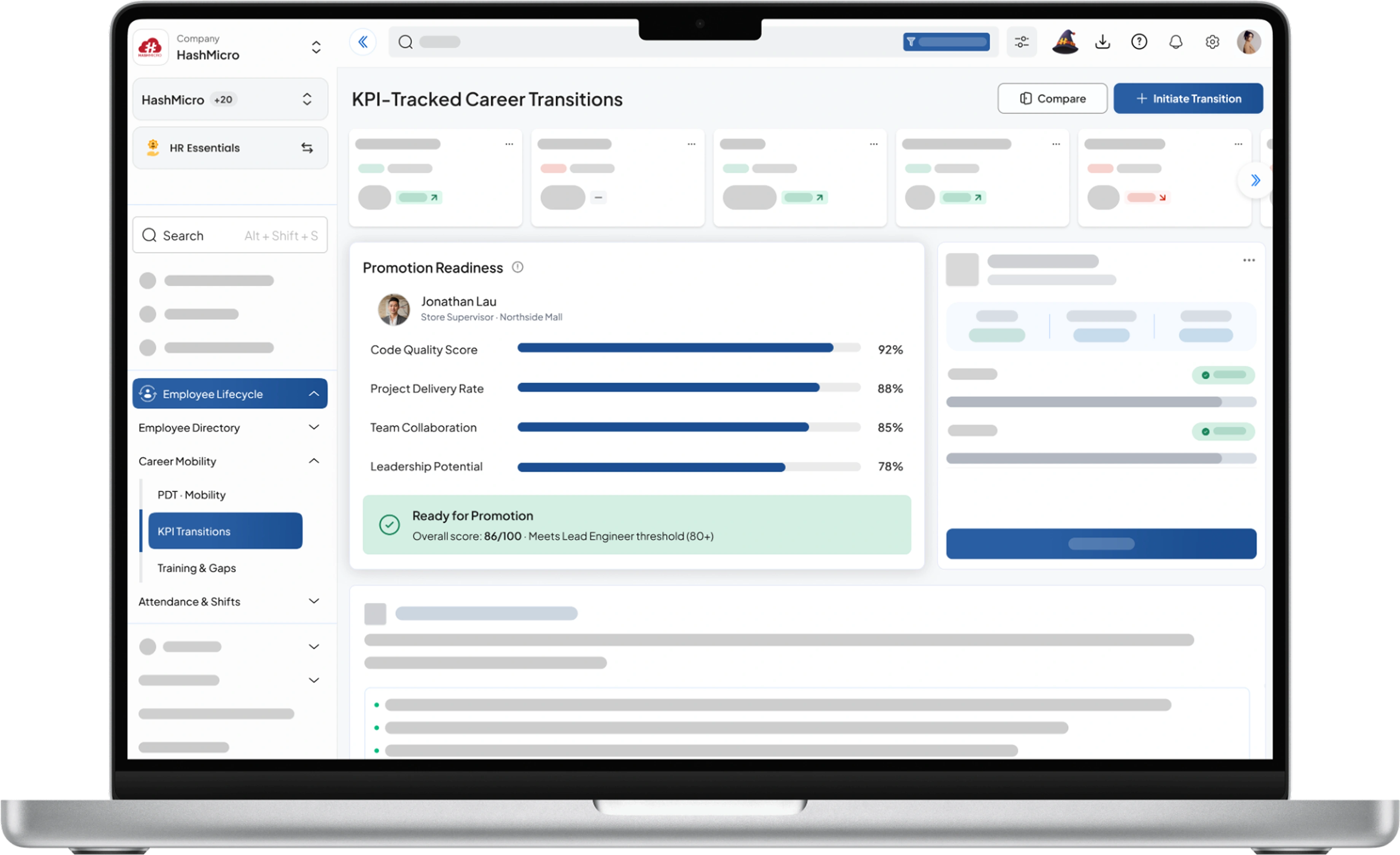 KPI-Tracked Career Transitions