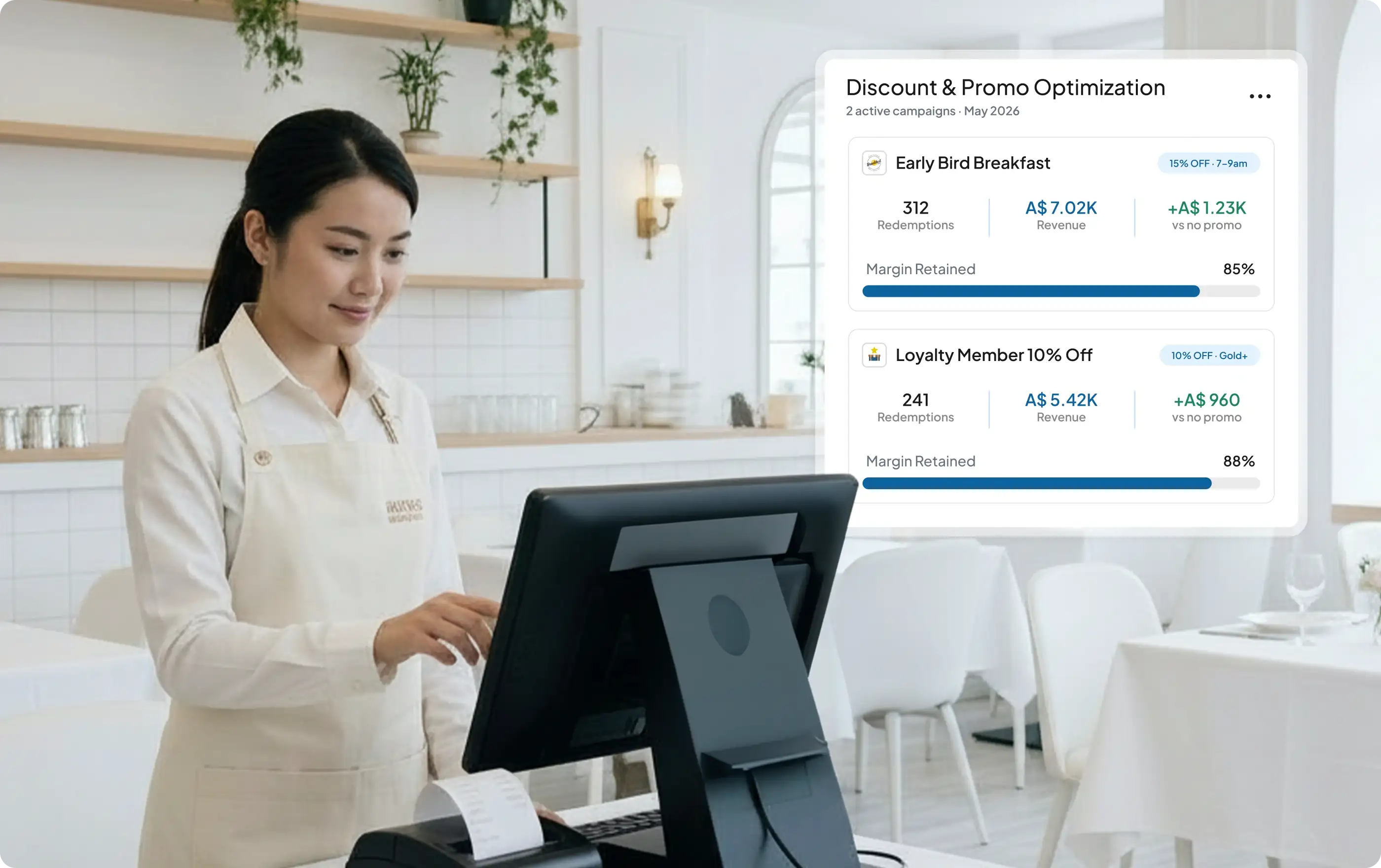 pos f&b management module HashMicro for Discount & Promotion Optimization