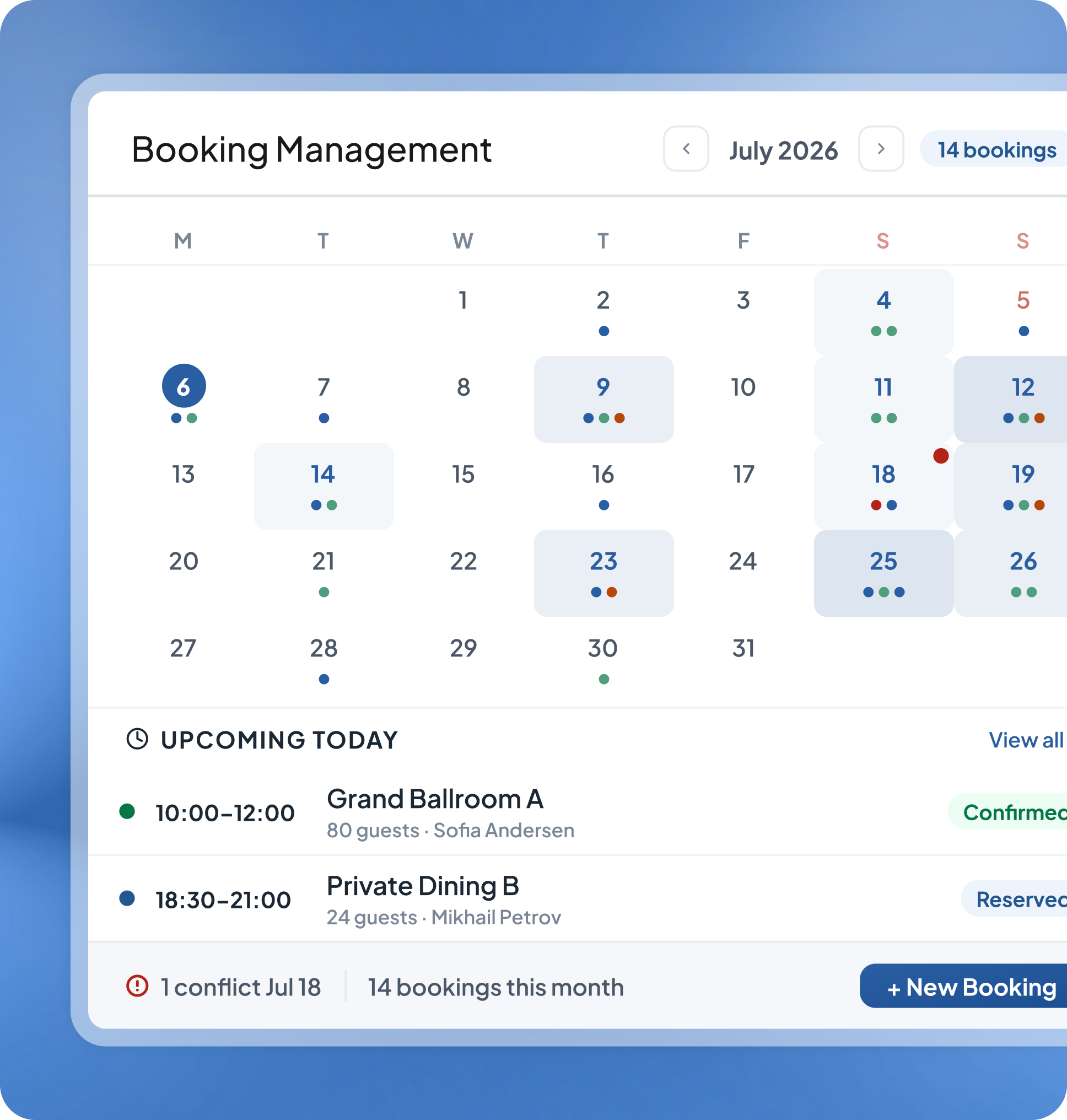 Booking & Calendar