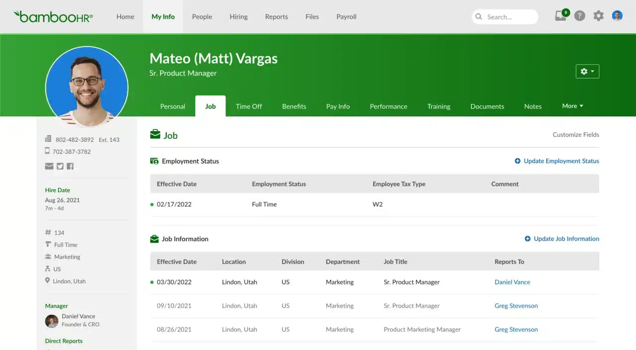 bamboohr best hr software