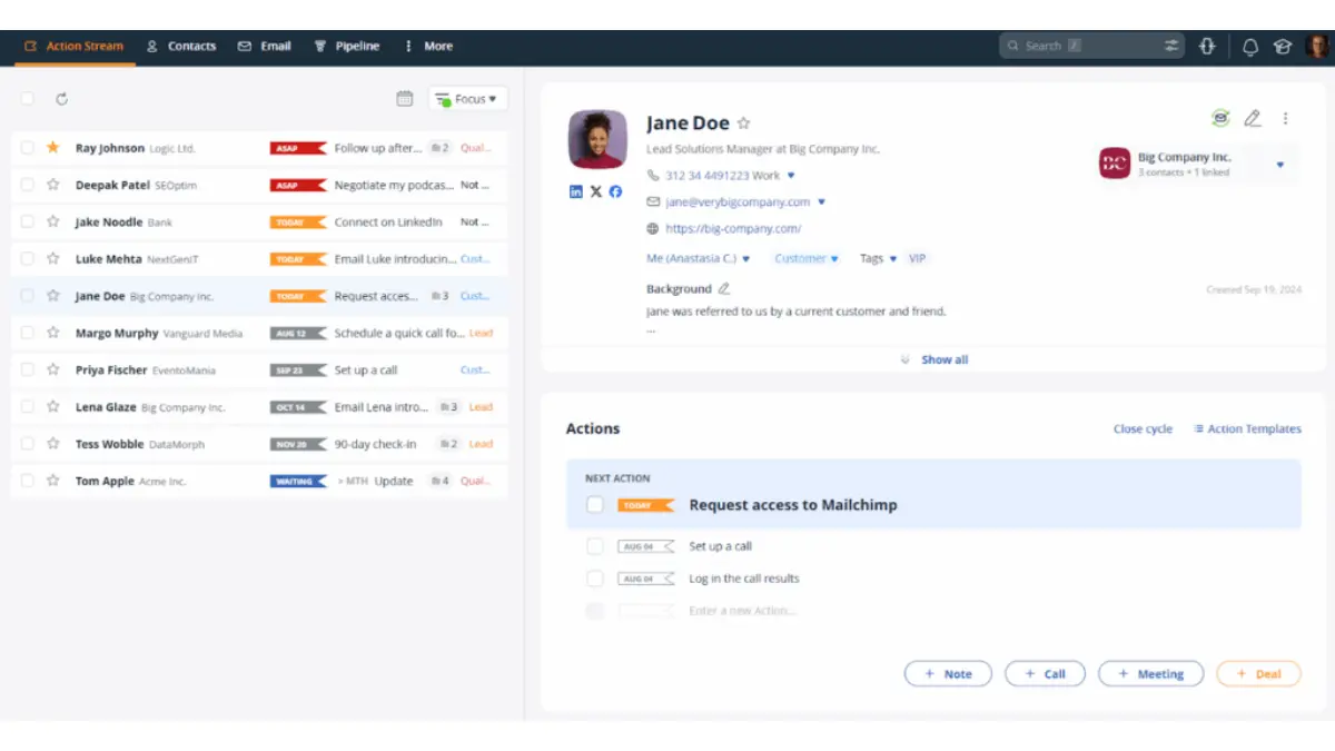 customer relationship management software