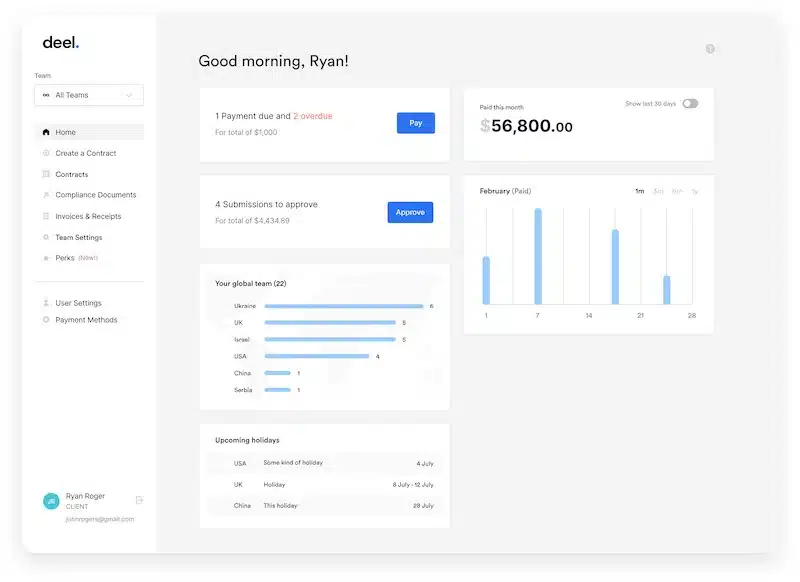 deel best payroll software