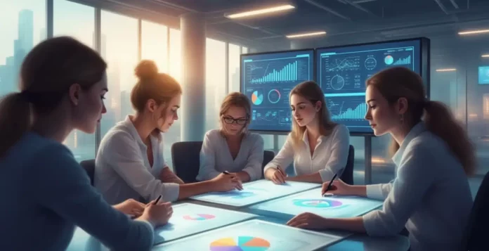 Sales team reviewing dashboards to improve sales order management performance