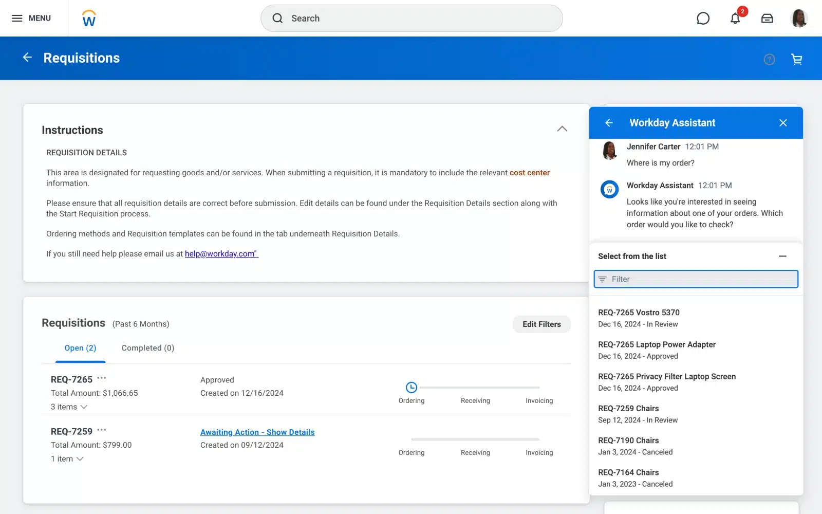 workday procurement software