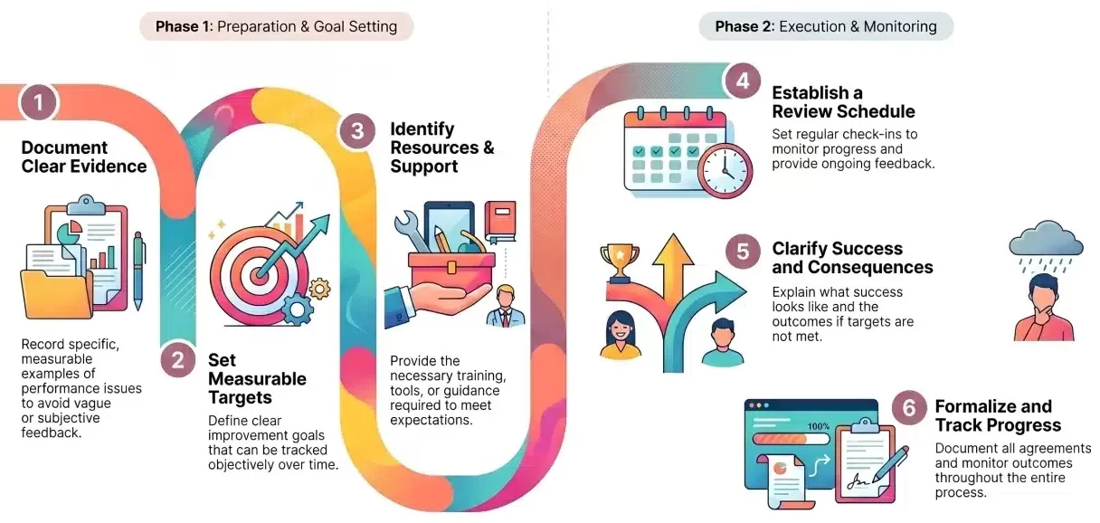 steps to create and execute a performance improvement plan