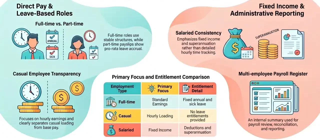 Payslip Variations by Employment Type