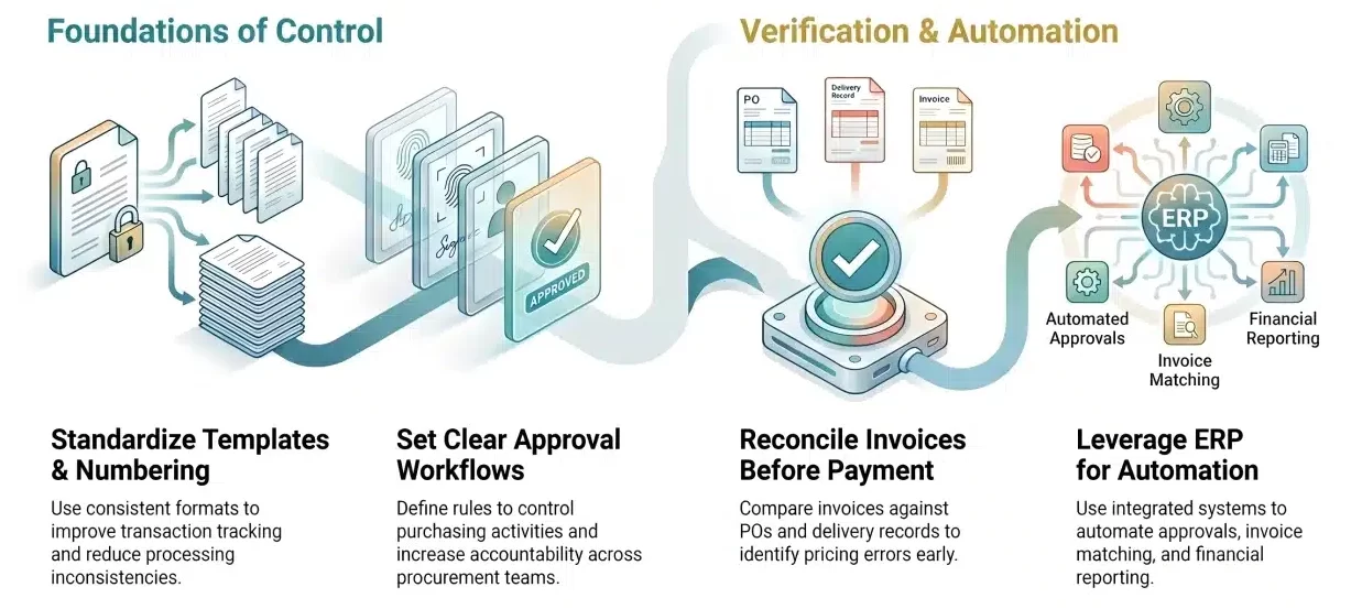 best practices for managing purchase orders and invoices