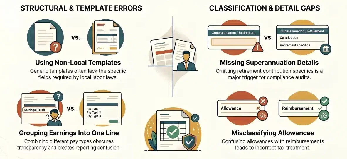 common payslip compliance mistakes