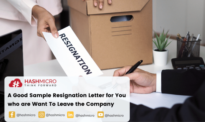 Resignation letter is