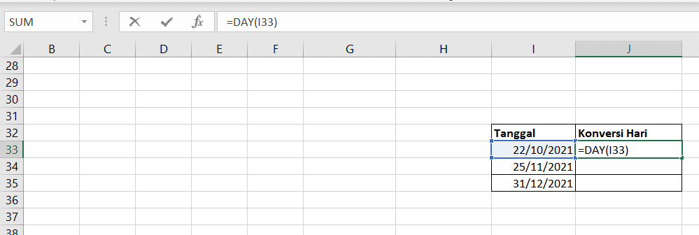 Excel Formula: DAY