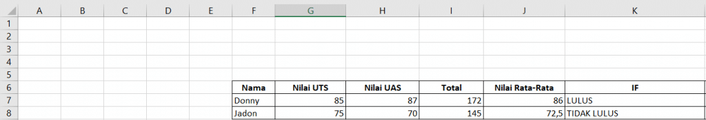 Excel Formula: Single IF 2