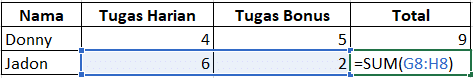 Excel Formula: Sum