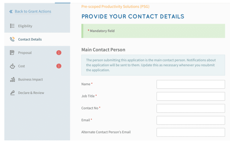 How to Submit a PSG Grant in Business Grant Portal