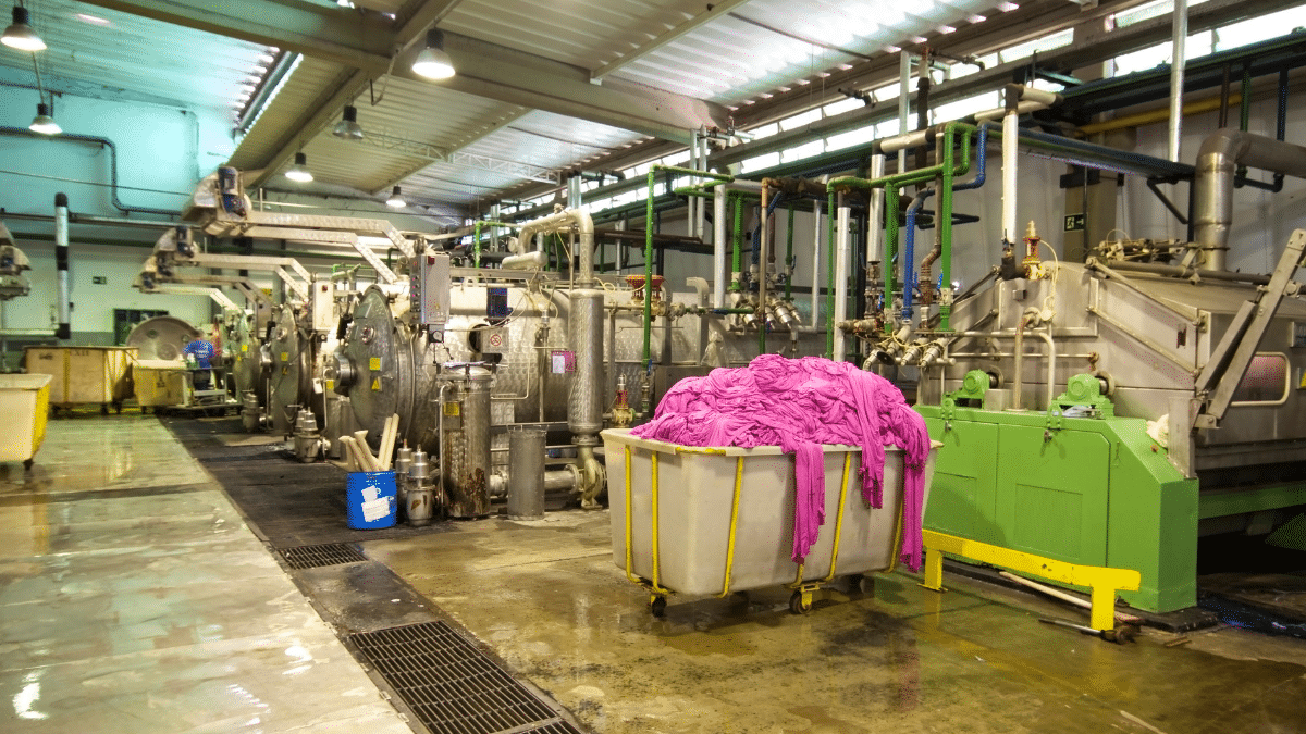 The inside of Textile industry