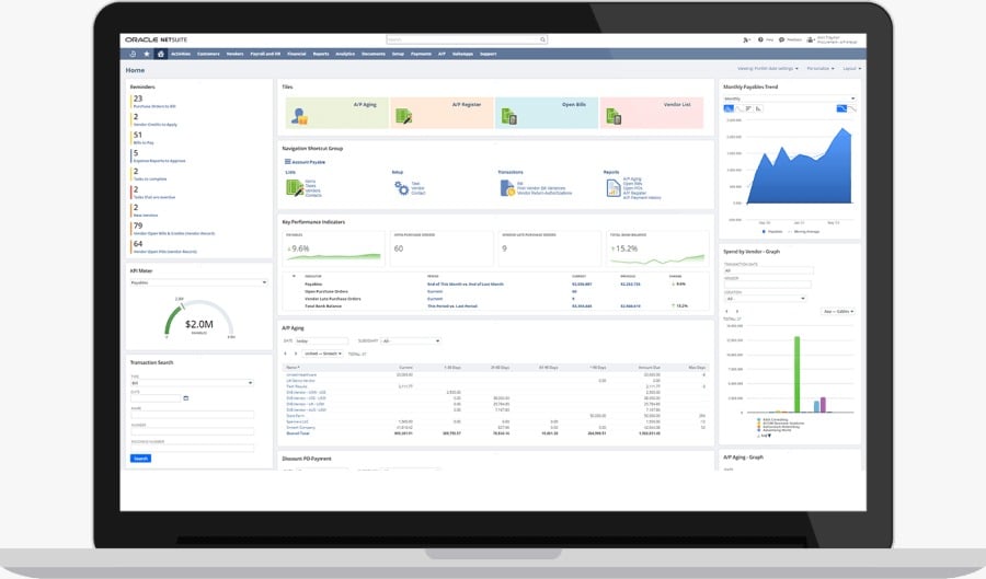 NetSuite Procurement System Screenshot