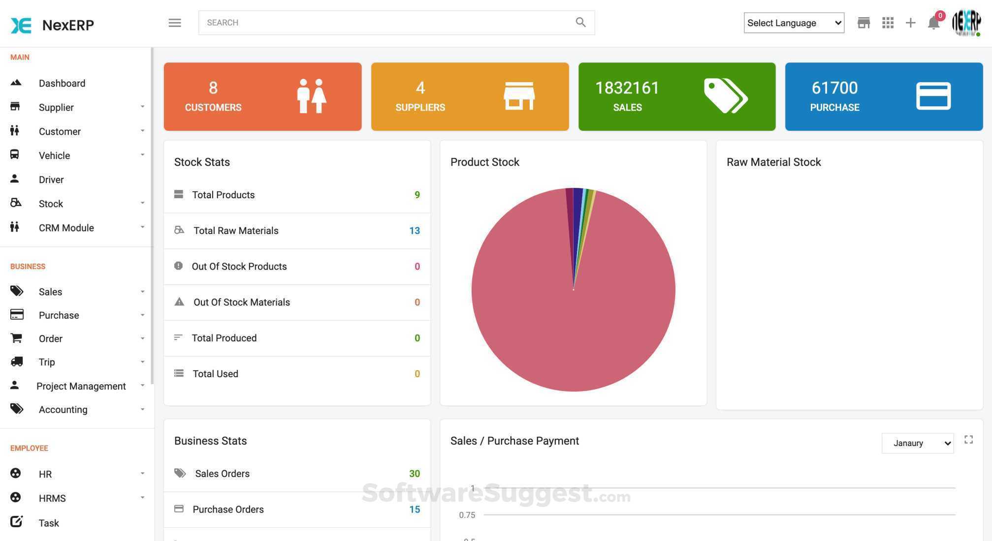 nexerp best erp trading application
