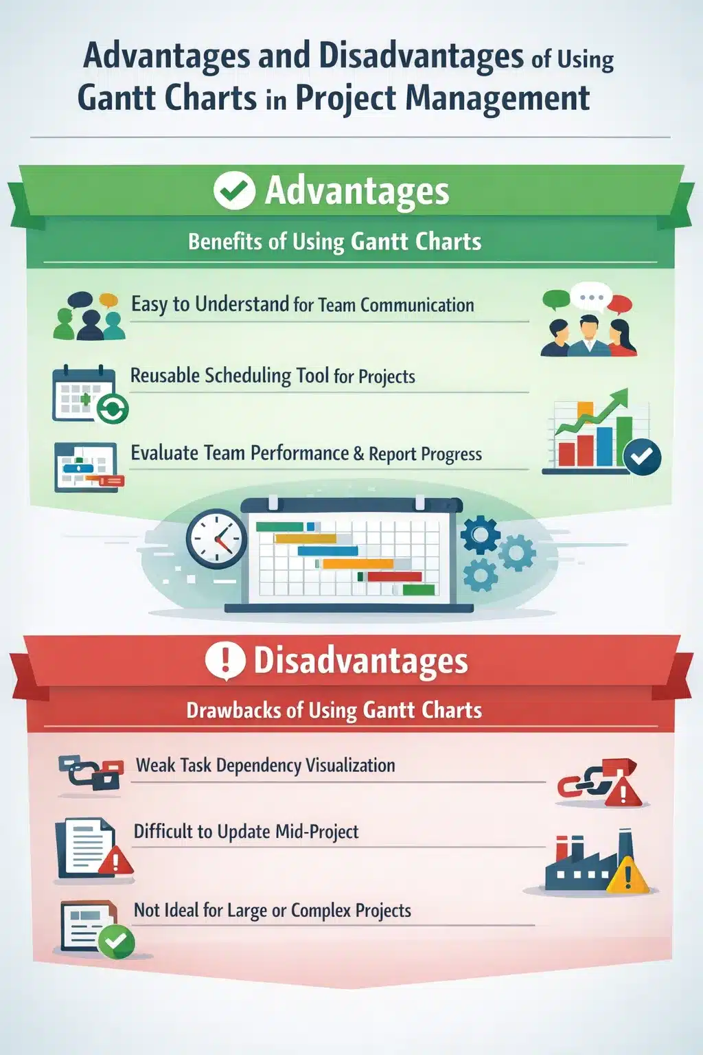 Advantages and Disadvantages of Using Gantt Charts