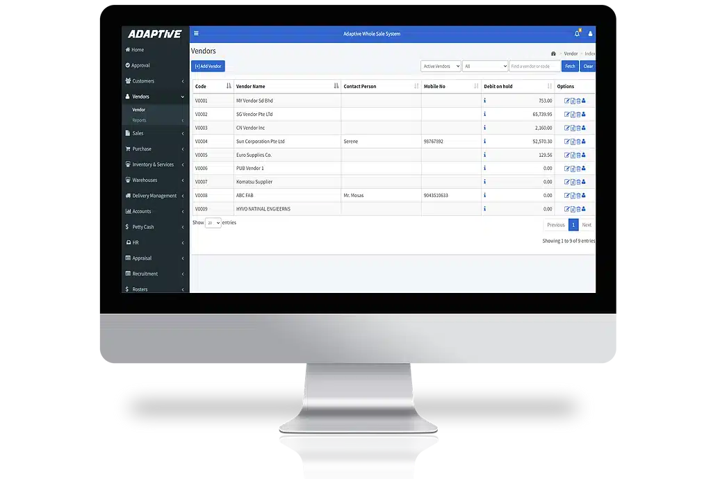 procurement system software adaptive bizapp