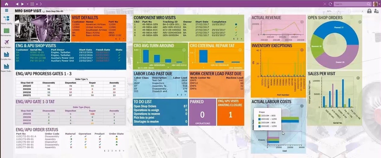 IFS aerospace manufacturing software