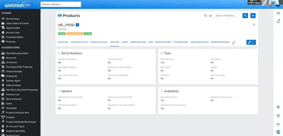 Winman ERP Software