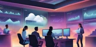 Modern Office Setting with Cloud Accounting Interface